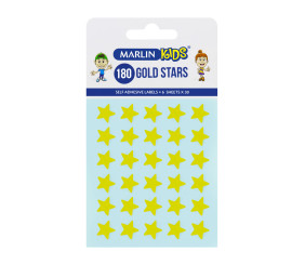Marlin Self-Adhesive Labels 180 Gold Stars 