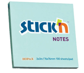 Stick'n Notes Cube 76x76mm 100 Sheets Pastel Blue