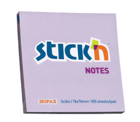 Stick'n Notes Cube 76x76mm 100 Sheets Pastel Purple
