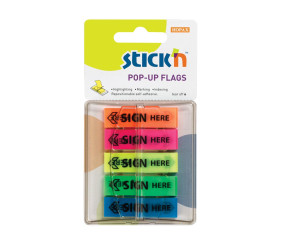 Stick'n Pop-Up-Flags Sign Here Assorted Colours