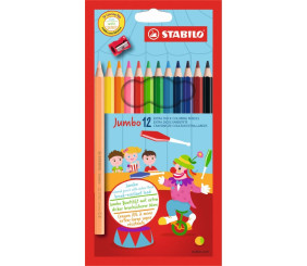 Stabilo Jumbo Colour Pencil  Assorted Box 12's