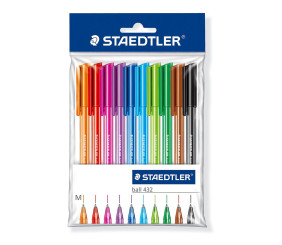 Staedtler Ballpoint Pens Set Of 10 Assorted Colours
