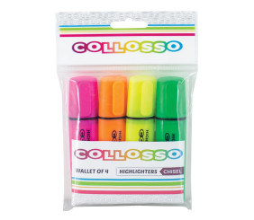Collosso Highlighters Wallet of 4