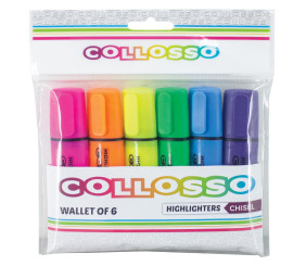 Collosso Highlighters Wallet of 6
