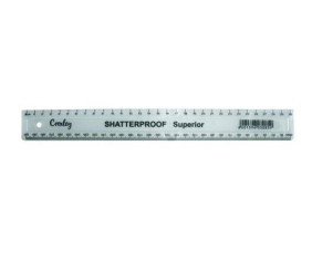 Croxley Ruler 30cm Superior Shatterproof Clear