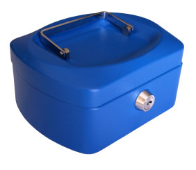 Croxley 6 Inch Cash Box Blue Each