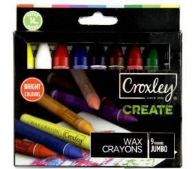 Croxley Create C9 Super Jumbo Wax Crayons 9 Piece 
