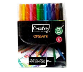 Croxley Retractable Wax Crayons Set Of 12