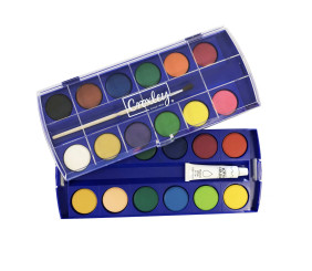 Croxley Watercolour Paint Set - 24 Colours With Brush