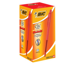 Bic Click Medium Ballpoint Pen Red Box of 60