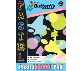 Butterfly Project Board Pad Pastel A4 20 Sheets