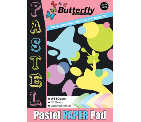 Butterfly Project Paper Pad Pastel A4 50 Sheets