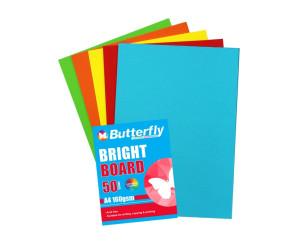 A4 160 G BOARD BRIGHT ASSORTED PACK OF 50S 