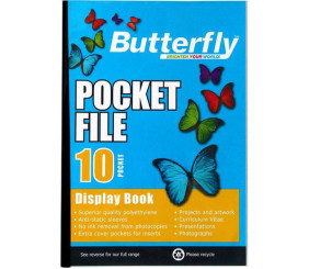 Butterfly Pocket File A4 10 Pocket 