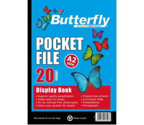 Butterfly Pocket File A4 20 Pocket 