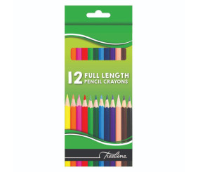 Treeline Pencil Crayons 12 Colours Full Length