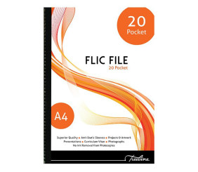 Treeline Flic File A4 20 Pocket
