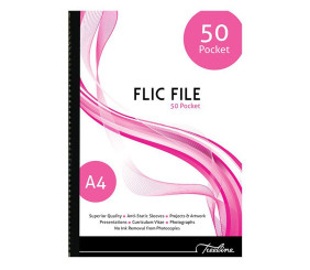 Treeline Flic File A4 50 Pocket
