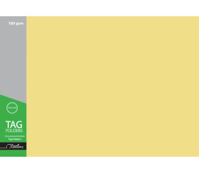 Treeline Tag Manilla Board Folder Yellow 2 Fold Foolscap 180gsm Pack of 100