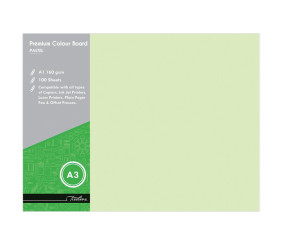 Treeline A3 Project Board 160gsm Pastel Green 100S