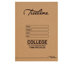 A4 College Exercise Book 72 page - 17mm Speckled