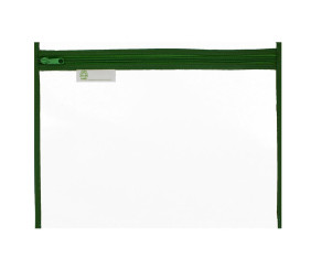 Treeline Clear PVC Book Bag With Zip Green