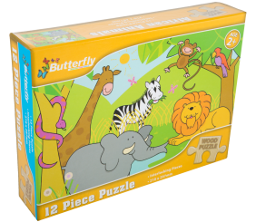 Butterfly 12 Piece Puzzle African Animals
