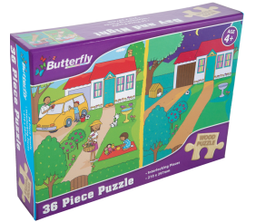 Butterfly 36 Piece Puzzle Day and Night