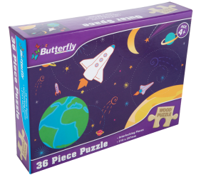Butterfly 36 Piece Puzzle Outer Space