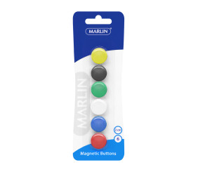 Marlin Magnetic Buttons 6s Assorted Colours